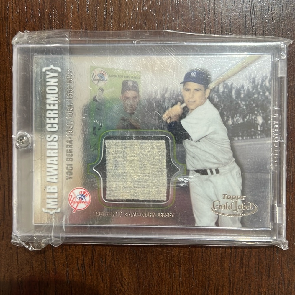 Yogi Berra baseball card.